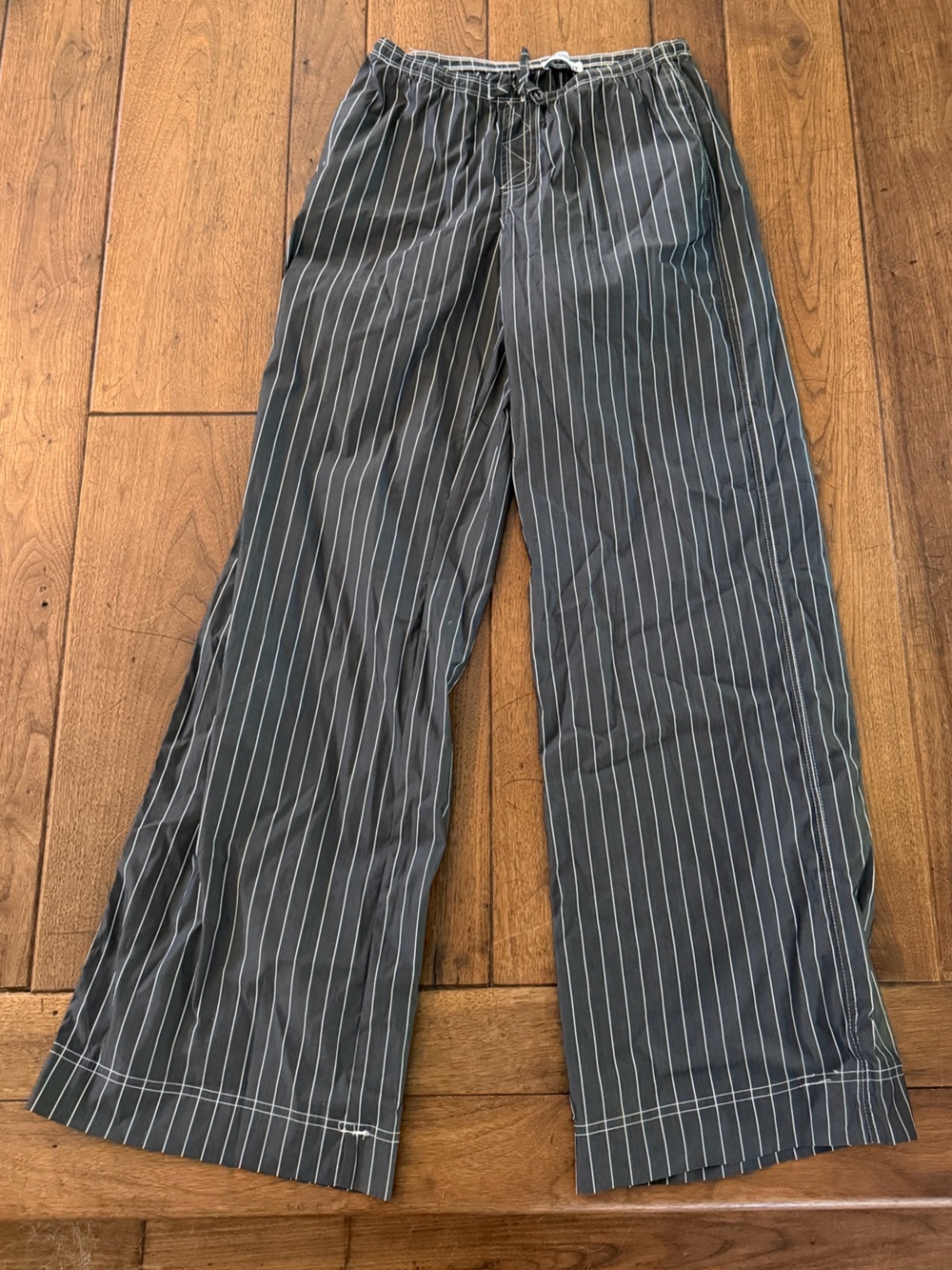 Princess Polly Black Pinstripe Wide-Leg Trousers